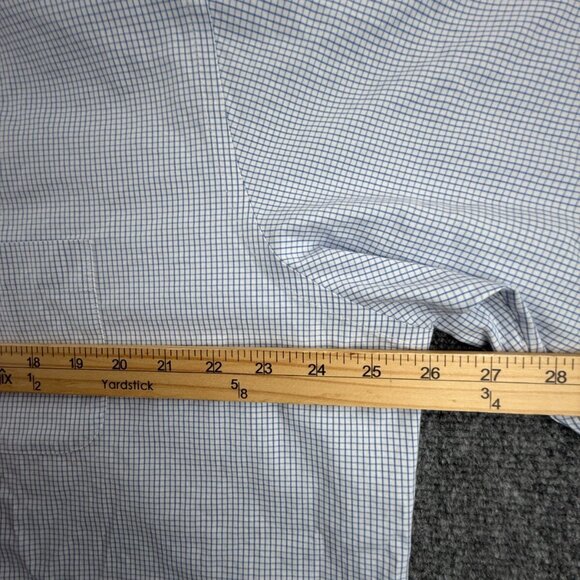 Brooks Brothers Button-Down Cotton 18 4/5 Regent Check Blue Non-Iron Shirt Men - Picture 8 of 14